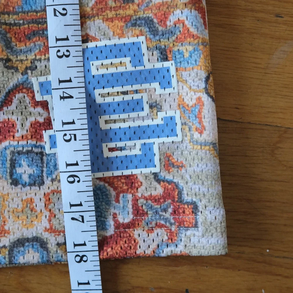 Eric Emanuel Shorts Mens Multi Tapestry Print Mesh Streetwear XXL Basic